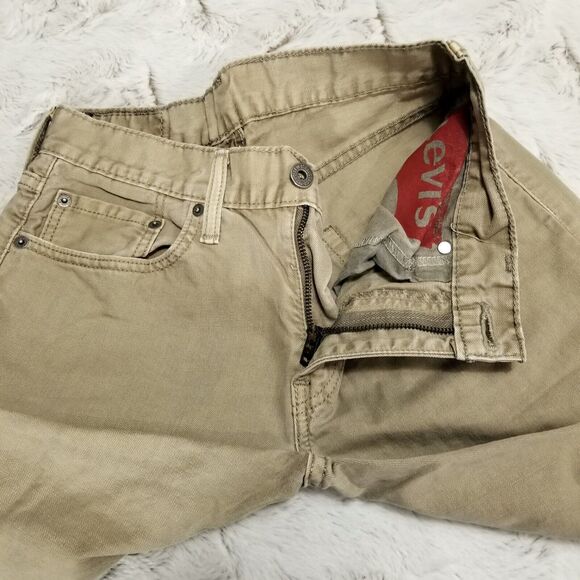 Levis Jeans Mens 28x30 Brown 514 Slim Straight Light Wash American Denim - Picture 8 of 11